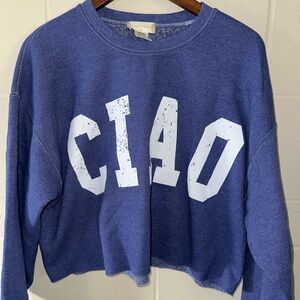 altrd state- blue cropped swearshirt - NWOT